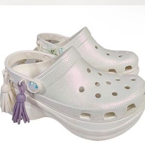 Iredescent Platform Crocs RARE